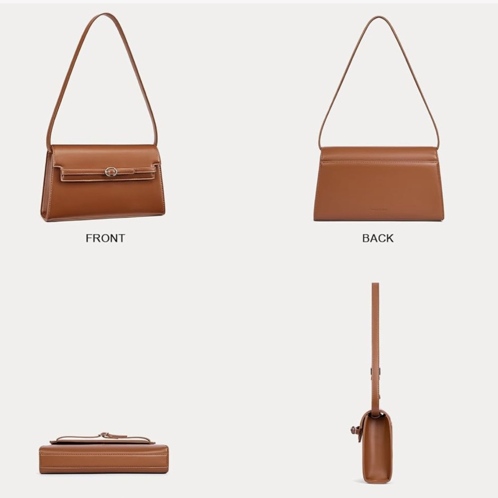 NEW Bostanten Shoulder or Crossbody bag, vegan faux leather, brown, PRICE FIRM - Picture 6 of 9
